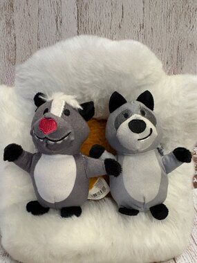 Night Critters Racoon & Opossum Small Plush Duo Plush Stuffies (SKU: 172TO)